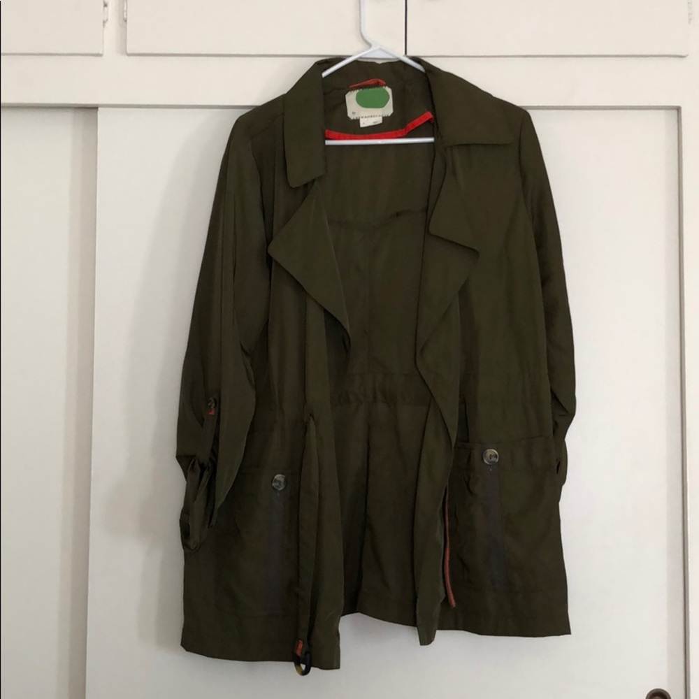 Anthro army green fashion jacket- size L